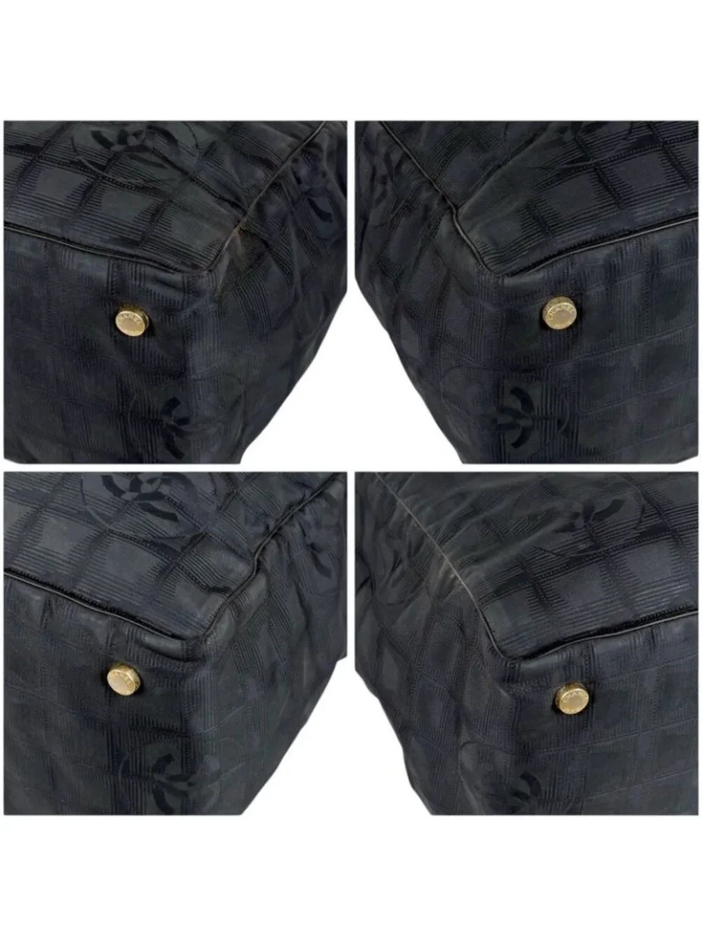 ★SOLD★ Chanel New Travel Line Tote Black Nylon Jacquard - Picture 6 of 13